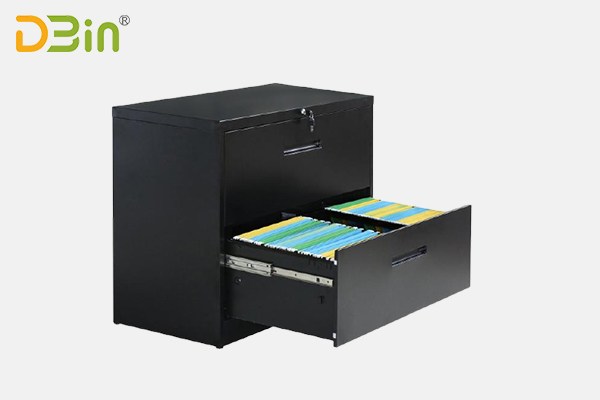 china black 2 drawer lateral filing cabinet for sale